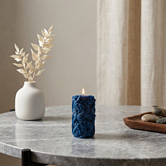 Blue wavy Candle