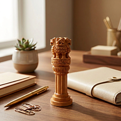 Handcrafted Wooden Ashoka Pillar | 3 Inches