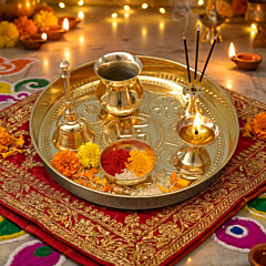 Handcrafted Brass Pooja Thali
