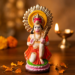 Handcrafted Hanuman Ji Clay Idol | 12x6 cm