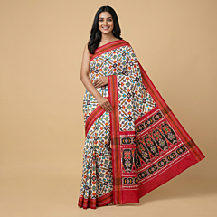 Handloom Double Ikat Silk Saree