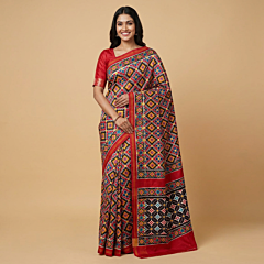Handloom Ikat SIlk Saree | Multicolour