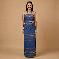 Handcrafted Tripuri Pachra Set| Blue