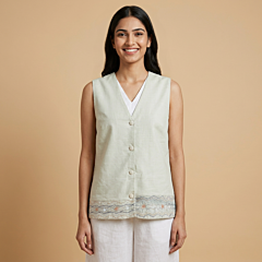 Handcrafted Smocking Vest| XL