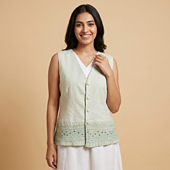 Handcrafted Smocking Vest| Large