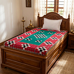 Handwoven Sambalpuri Cotton Single Bedsheet | Multicolour