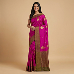 Handloom Arani Silk Saree | Magenta