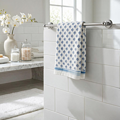 Handprinted Cotton Towel | Off White