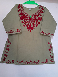 Baby emborided pure cotton kurti