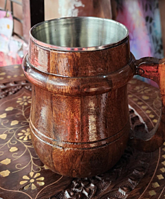 Handcrafted Sheesham Wood Beer Mug