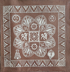 Aipanart Decoration Surya Chowki / Namkaran Chowki GMR1212