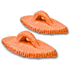 Santarms Terracotta Foot Scrubber for cracked heels is a natural, eco-friendly clay pedicure tool that removes dead skin and calluses. Handmade Mel Khora heel cleaner softens feet for smooth, healthy skin. Pack of 2 for daily or spa use.