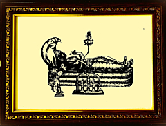 Sree Padmanabha Swamy Natural Sand Art Size 10*14inch With Frame