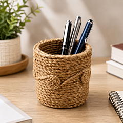 Handmade Jute Braided Pen Holder