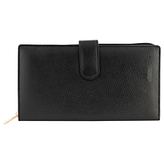 Genuine Leather Travel Accessories Document Organizer | Black