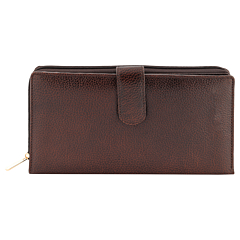 Genuine Leather Travel Accessories Document Organizer | Brown