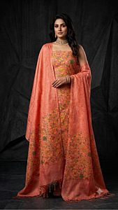 Bhagalpuri Katan Silk Unstitched Suit Material for Women with Dupatta | Ajrak Print | Natural Dye | Top | Bottom | Dupatta