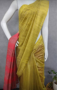Baswara Saree for Women with Running Blouse Piece | Stripe Pallu Design | Soft Lightweight Fabric