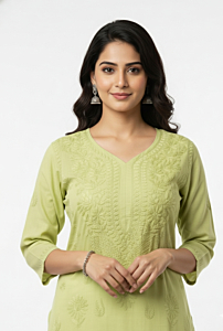 Long kurta Pista green