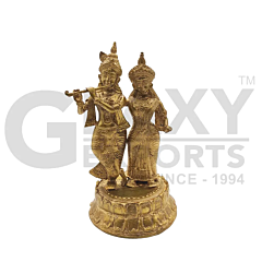 Shri Radha Krishna Idol for Mandir and Home Decor | Pure Brass