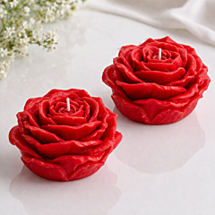 Handmade Rose Candle with Fragrance for Home & Gifts| Set of 2