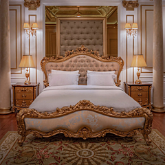Royal looking Bed with Ultra Luxury side tables