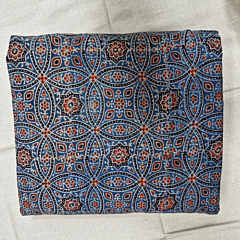 Tantu Neel Tarang Hand Block Printed Cotton Fabric