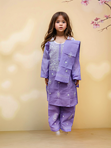 Purple kurti set girls