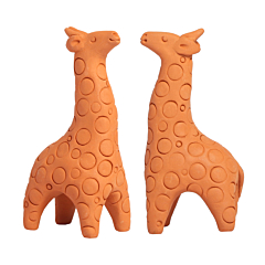 Terracotta Clay Giraffe Home Decorative Set of 2