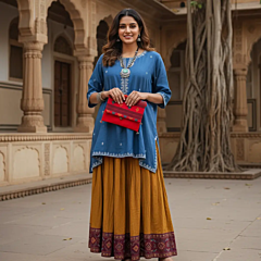 Red Medium Clutch with Minimal Detailing | Casual Everyday Pouch