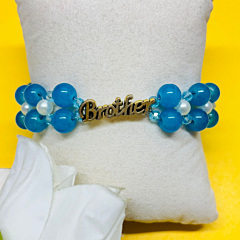 Blue Beads & Brother Charm Rakhi