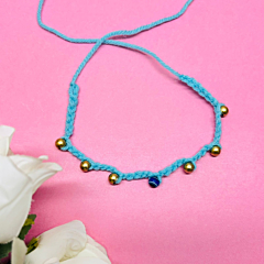 Gold Beads & Evil Eye Charm Rakhi