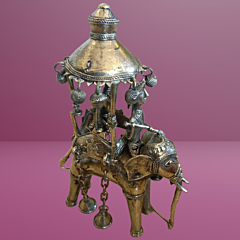 Dhokra Elephant with Tribal Riders