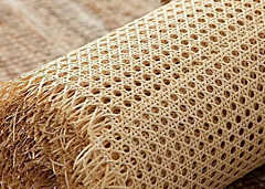 manufactree 24inch  Width Natural Rattan Webbing for Caning Projects Pre , Woven Open Mesh Cane , Cane Webbing Sheet,Natural Rattan Cane Webbing roll 24x24 inch