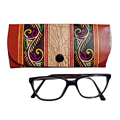 Genuine Leather Designer Shantiniketan Spectacle Case