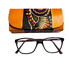 Handcrafted Leather Spectacle Case | 15x8x7 cm