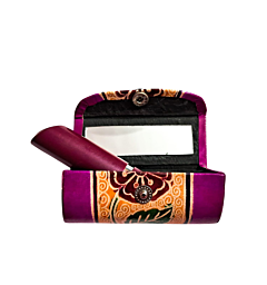Handcrafted Leather Lipstick Case with Mirror
