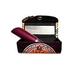 Handcrafted Leather Lipstick Case with Mirror