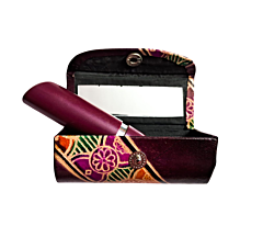 Handcrafted Leather Lipstick Case with Mirror