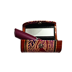 Handcrafted Leather Lipstick Case with Mirror