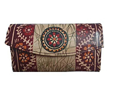 Genuine  Leather Shantiniketan Clutch Bag purse