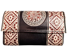 Genuine  Leather Shantiniketan Clutch Bag purse
