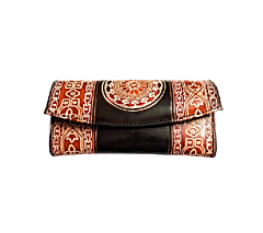 Genuine  Leather Shantiniketan Clutch Bag purse