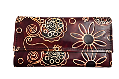 Genuine  Leather Shantiniketan Clutch Bag purse