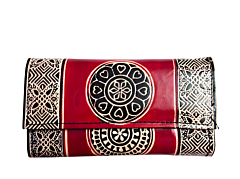 Genuine  Leather Shantiniketan Clutch Bag purse