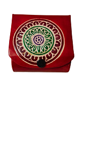 Handcrafted Leather Lipstick Case with Mirror for 3 Lipsticks