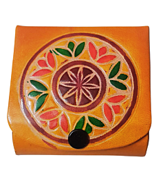 Handcrafted Leather Lipstick Case with Mirror for 3 Lipsticks