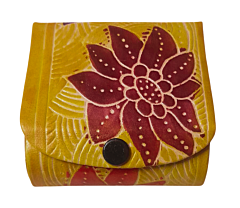 Handcrafted Leather Lipstick Case with Mirror for 3 Lipsticks