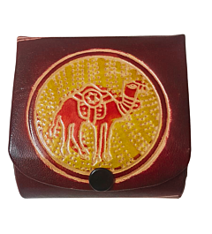 Handcrafted Leather Lipstick Case with Mirror for 3 Lipsticks