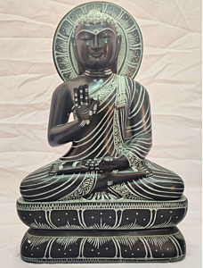 Gautam Buddha Black Stone Idol